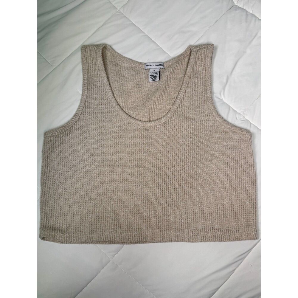 Better Together -Crop Tank Top M Sandy Brown